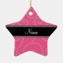 Remolinos rosados conocidos personalizados del dia ornamentos para reyes magos