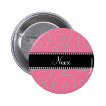 Remolinos rosados conocidos personalizados del dia pin