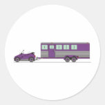 Remolque del caballo del coche de Eco Etiquetas Redondas