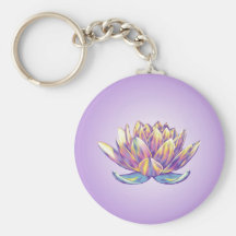 Renacimiento Lotus - llavero púrpura