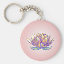 Renacimiento Lotus - llavero rosado