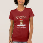 Reno con la nariz roja de Rudolph es camiseta del 