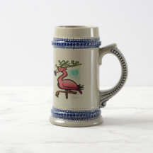Reno del navidad del flamenco taza de café