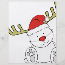 Reno del oso de peluche del navidad tarjetas publicitarias