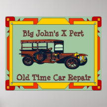 Reparación de antaño del coche del X-Pert de Juan  Posters