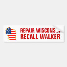 Repare Wisconsin, caminante de memoria Etiqueta De Parachoque
