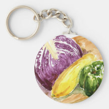 Repollo - col - coma sus Veggies Llaveros Personalizados