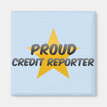 Reportero orgulloso del crédito imán para frigorifico