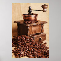 Representación de cocina Kaffeebohnen molinillos d Impresiones