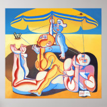 Representación de playa 1 posters