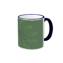 Representaciones visuales psicodélicas tazas de café