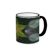 Representaciones visuales psicodélicas taza de café