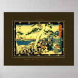 Reproducción actualizada del samurai japonés posters