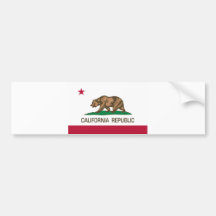 República de California (bandera del estado) Pegatina De Parachoque