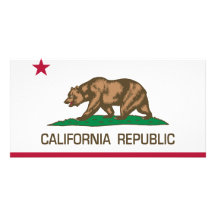 República de California (bandera del estado) Tarjetas Personales Con Fotos