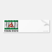 República de la bandera de Ingushetia Etiqueta De Parachoque