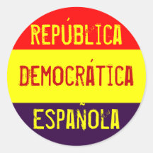 República, Democrática, Española Pegatina