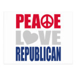Republicano del amor de la paz postal