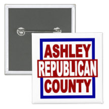 Republicano del condado de Ashley 2" x 2" botón cu Pins
