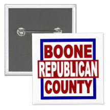 Republicano del condado de Boone - 2" x 2" botón c Pins