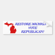 REPUBLICANO DEL RESTABLECIMIENTO MICHIGAN-VOTE ETIQUETA DE PARACHOQUE