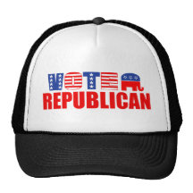 Republicano del voto (barras y estrellas) gorras de camionero