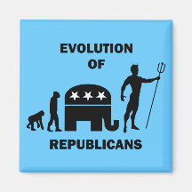 Republicano divertido de la evolución imán de nevera