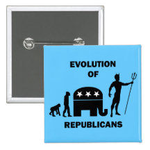Republicano divertido de la evolución pins