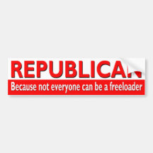 Republicano - pegatina para el parachoques del Fre Pegatina De Parachoque