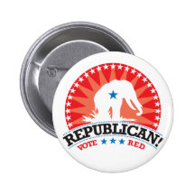¡Republicano! ¡Rojo del voto! Pins