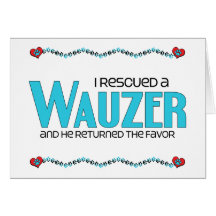Rescaté un diseño de la adopción del perro de Wauz Tarjeton