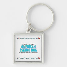 Rescaté un perro esquimal americano (el perro masc llavero