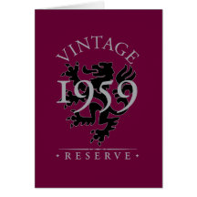 Reserva 1959 del vintage tarjeton