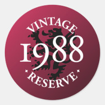 Reserva 1988 del vintage pegatinas  