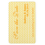 Reserva amarilla limón clásica de Chevron la fecha Imanes Rectangulares