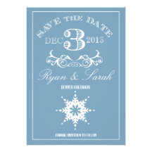 Reserva azul del DÍA de boda del copo de nieve 3 l Comunicado Personal
