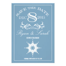 Reserva azul del DÍA de boda del copo de nieve 8 l Anuncio