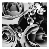 Reserva blanco y negro del ramo la fecha Annouceme invitaciones