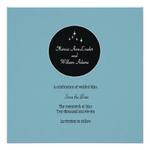 Reserva de Amsterdam la fecha: Azules claros Invitación Personalizada