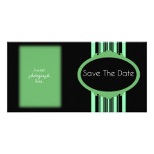 Reserva de Black&Seafoam el photocard de la fecha Tarjetas Fotográficas Personalizadas