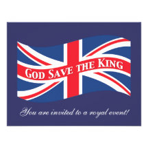 Reserva de dios el rey con Union Jack Invitacion Personal