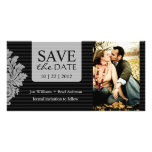 Reserva de la foto del damasco la invitación de la tarjetas fotograficas personalizadas