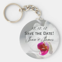 ¡Reserva de la orquídea la fecha! Llaveros