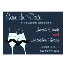 Reserva de la tostada de Champán del boda la fecha Invitación Personalizada