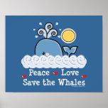 Reserva del amor de la paz el poster de las ballen