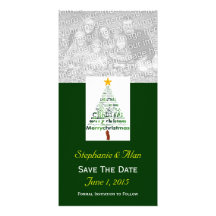 Reserva del árbol de navidad la fecha PhotoCards Tarjeta Fotográfica Personalizada