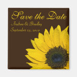 Reserva del boda de Brown del girasol el imán de l