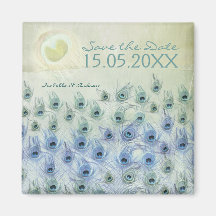 Reserva del boda de la fantasía del mar del pavo r iman de nevera