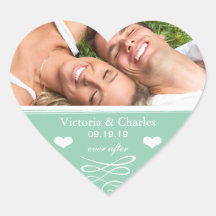 Reserva del boda de la pizarra del jade el sello d calcomania de corazon personalizadas