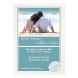 Reserva del boda de playa la invitación de la fech